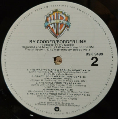 Ry Cooder : Borderline (LP, Album, All)