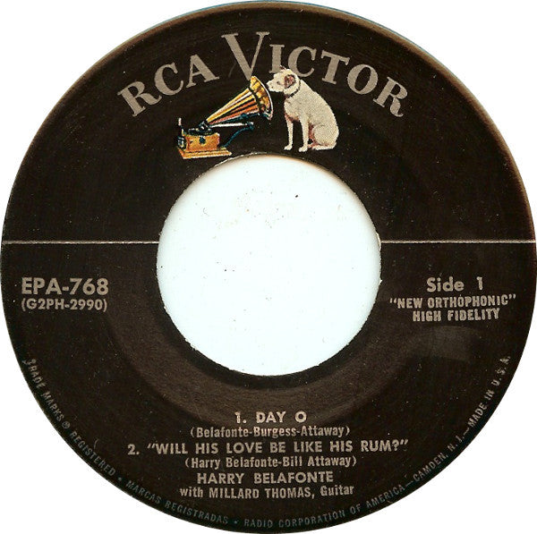 Harry Belafonte : Calypso (7", EP)