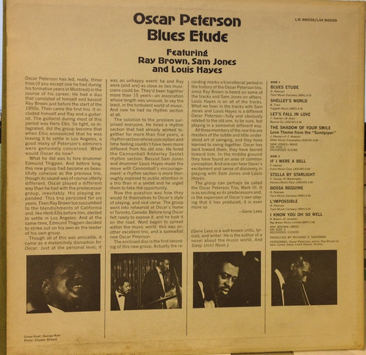 Oscar Peterson : Blues Etude (LP, Album, Mono, Mer)