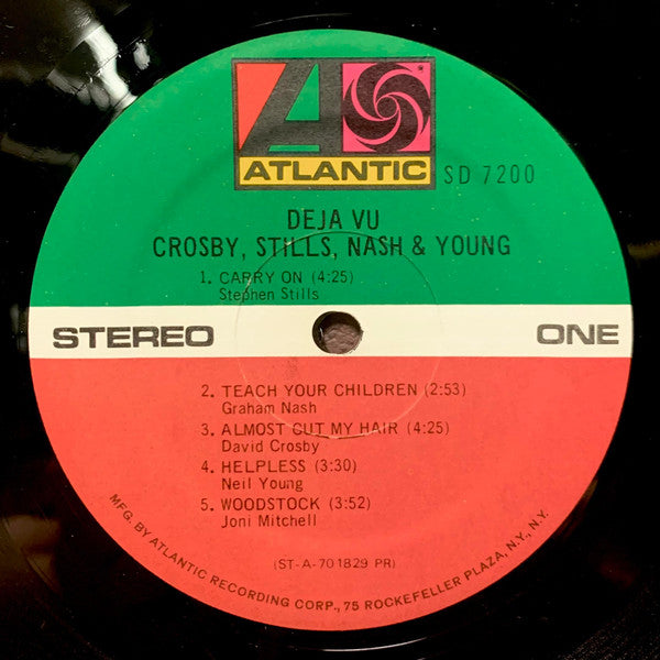 Crosby, Stills, Nash & Young : Déjà Vu (LP, Album, Pre)