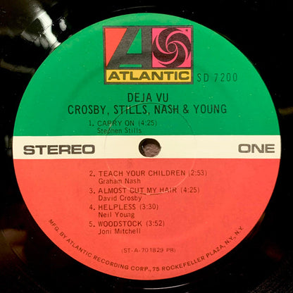 Crosby, Stills, Nash & Young : Déjà Vu (LP, Album, Pre)