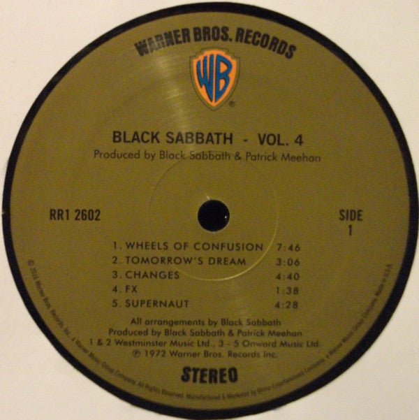 Black Sabbath : Black Sabbath Vol 4 (LP, Album, RE, RM, 180)