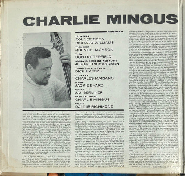Mingus* : The Black Saint And The Sinner Lady (LP, Album, Mono)