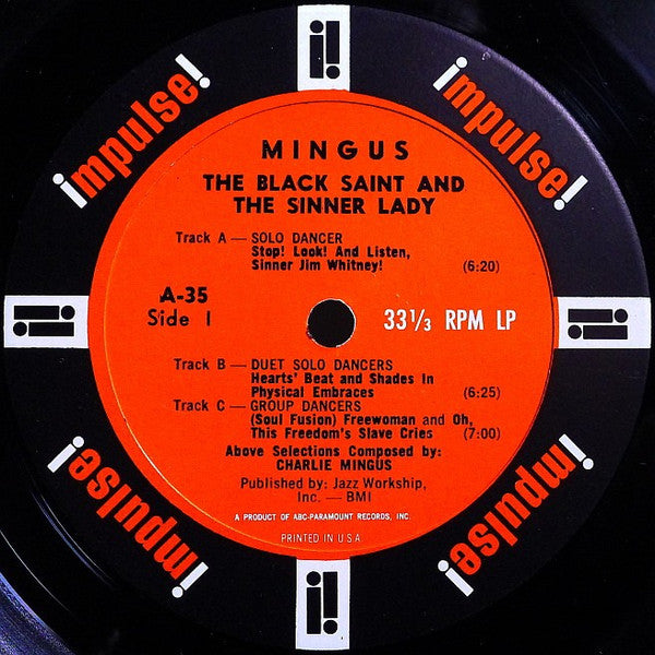 Mingus* : The Black Saint And The Sinner Lady (LP, Album, Mono)