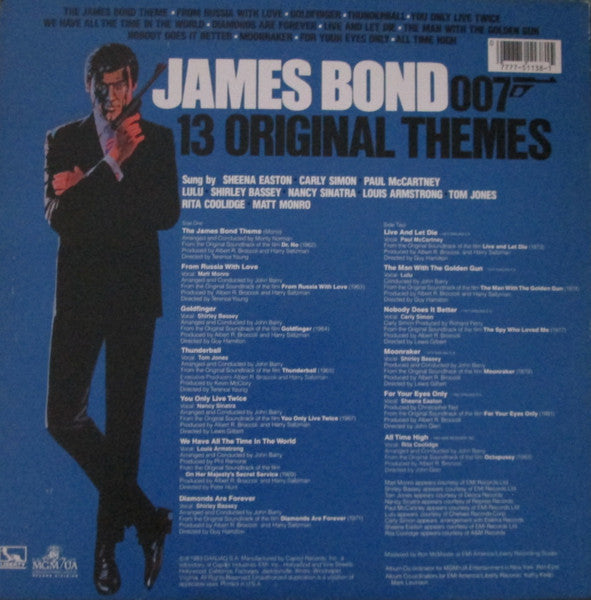 Various : James Bond 007 - 13 Original Themes (LP, Comp, Mono, Jax)