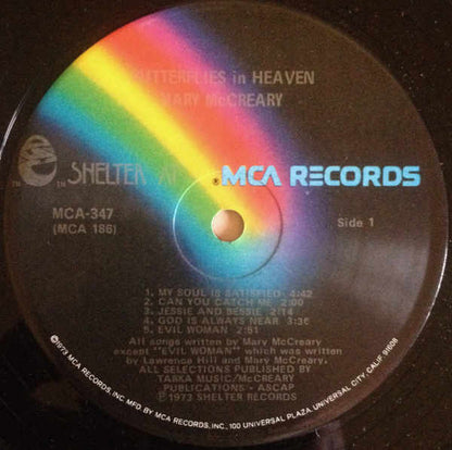 Mary McCreary : Butterflies In Heaven (LP, Album, Glo)