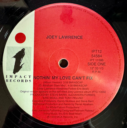 Joey Lawrence : Nothin' My Love Can't Fix (12")
