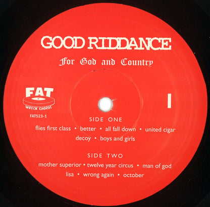 Good Riddance : For God And Country (LP, Album, RE, RP)