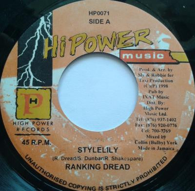 Ranking Dread : Stylelily / Love & Devotion (7")