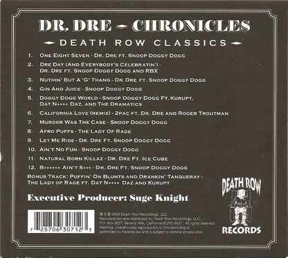 Dr. Dre : Chronicles: Death Row Classics (CD, Comp)