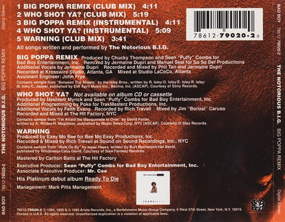 The Notorious B.I.G.* : Big Poppa (Remix) (CD, Single)