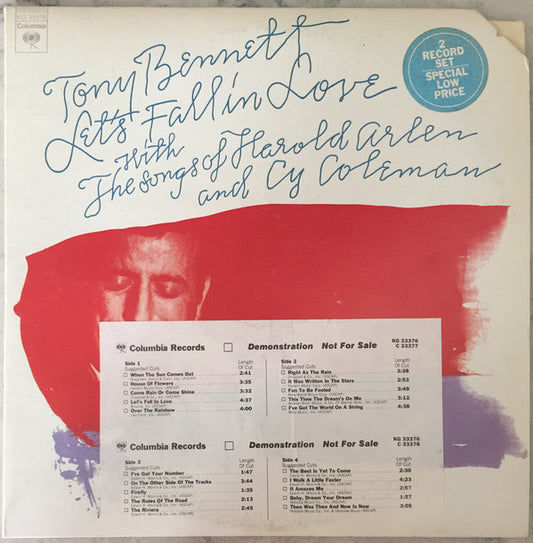 Tony Bennett : Let's Fall In Love With The Songs Of Harold Arlen And Cy Coleman (2xLP, Album, Promo, Gat)