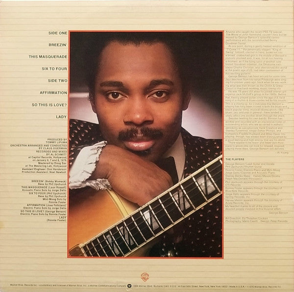 George Benson : Breezin' (LP, Album, Win)