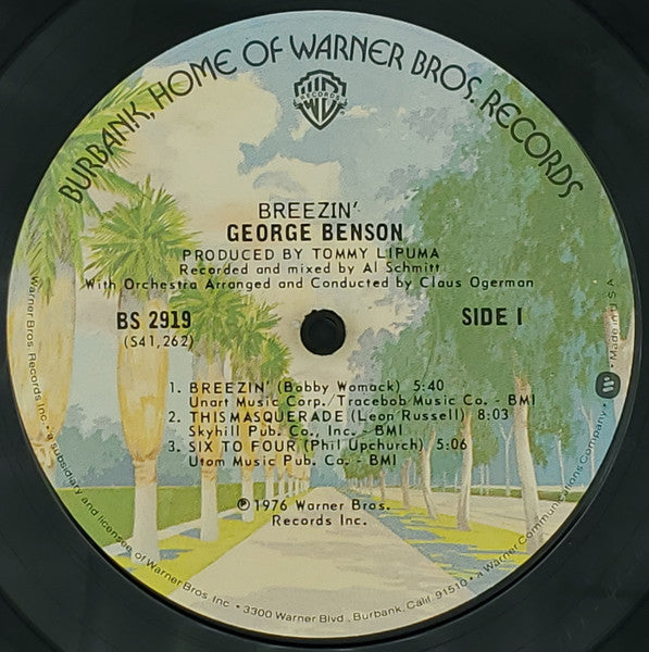 George Benson : Breezin' (LP, Album, Win)