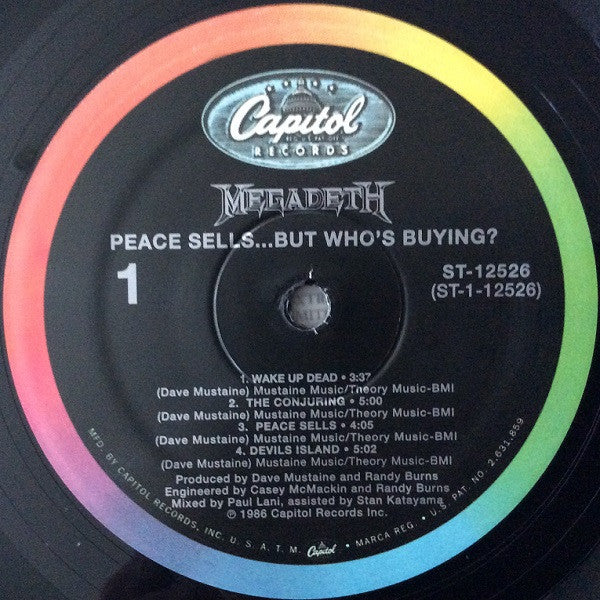 Megadeth : Peace Sells... But Who's Buying? (LP, Album, RE, RP, 180)