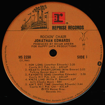 Jonathan Edwards (2) : Rockin' Chair (LP, Album, San)