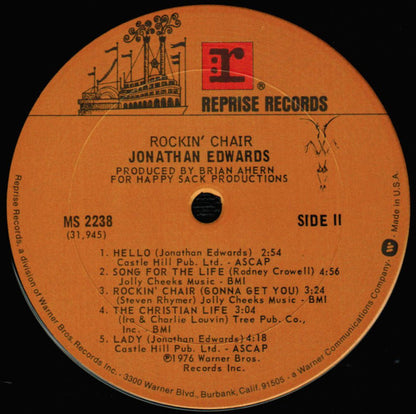 Jonathan Edwards (2) : Rockin' Chair (LP, Album, San)