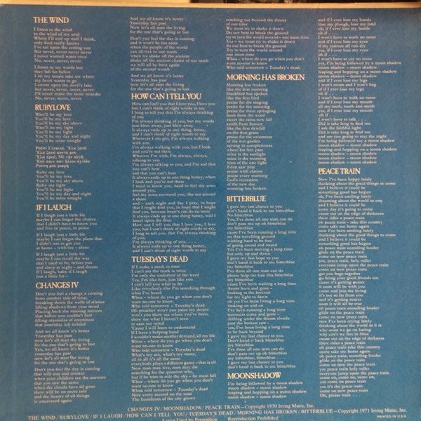 Cat Stevens : Teaser And The Firecat (LP, Album, Club, RE, Z -)