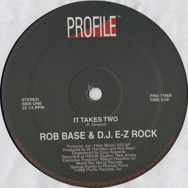 Rob Base & DJ E-Z Rock : It Takes Two (12", MP)