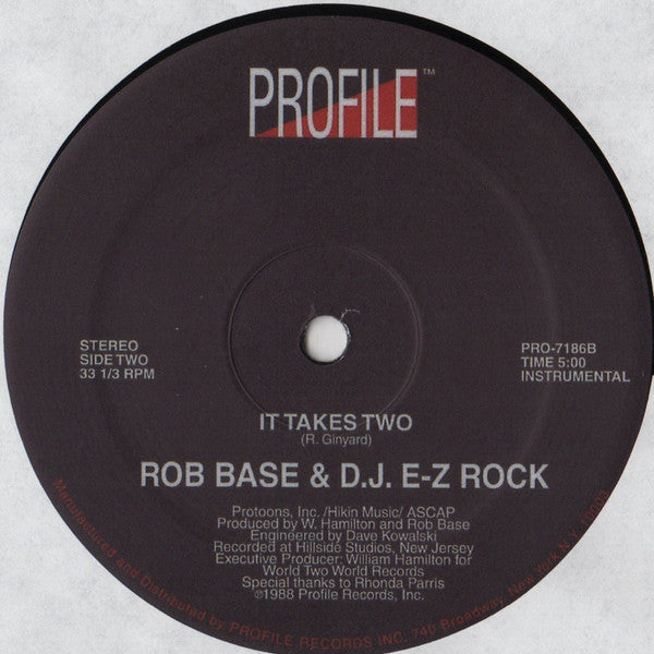 Rob Base & DJ E-Z Rock : It Takes Two (12", MP)