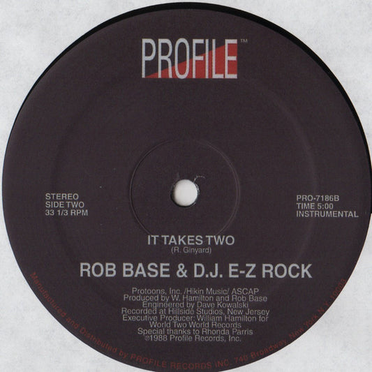 Rob Base & DJ E-Z Rock : It Takes Two (12", MP)