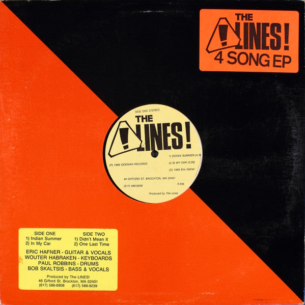 The Lines (3) : 4 Song EP (12", EP)
