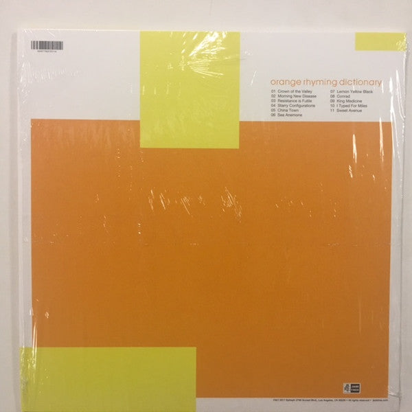 Jets To Brazil : Orange Rhyming Dictionary (2xLP, Album, RE, 180)
