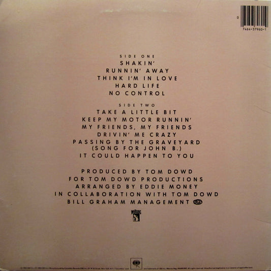 Eddie Money : No Control (LP, Album, Pit)
