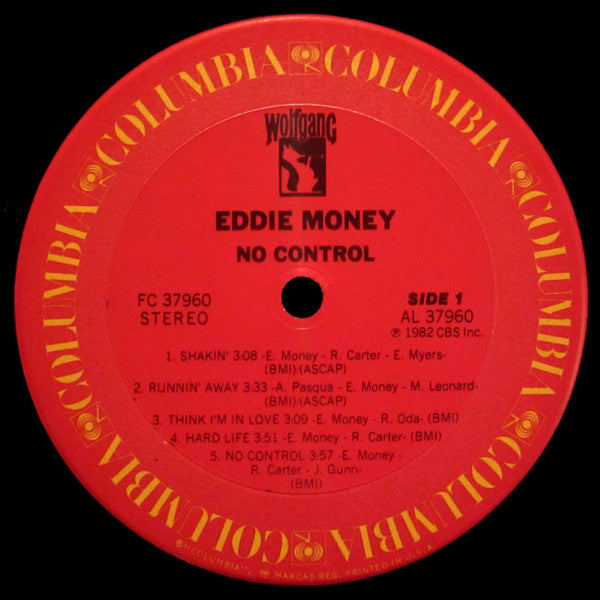 Eddie Money : No Control (LP, Album, Pit)
