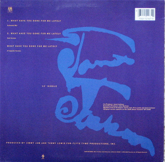 Janet Jackson : What Have You Done For Me Lately (12", Single, RCA)