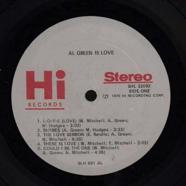 Al Green : Al Green Is Love (LP, Album, AL)