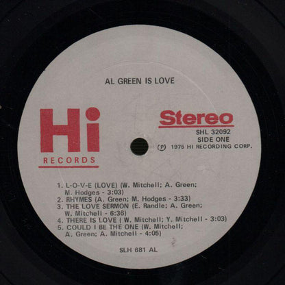 Al Green : Al Green Is Love (LP, Album, AL)
