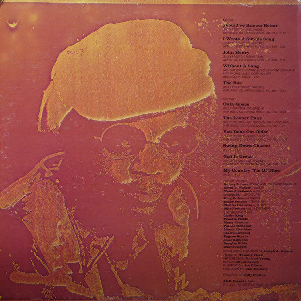 Billy Preston : I Wrote A Simple Song (LP, Album, Gat)