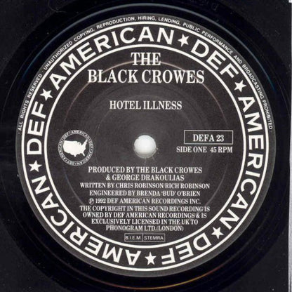 The Black Crowes : Hotel Illness (7", Single, Pap)