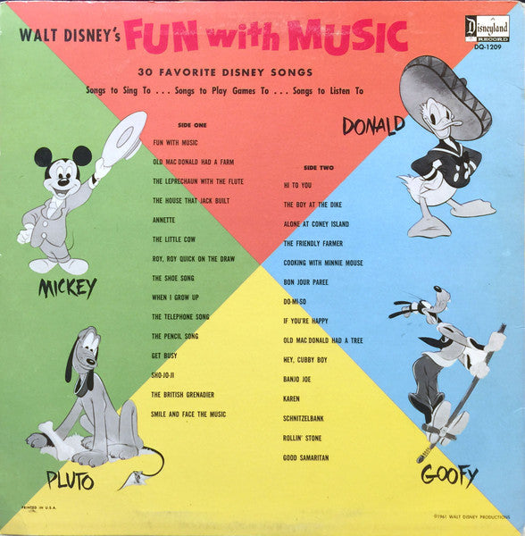 Various : Walt Disney's Fun With Music (LP, Album, Mono, RP)