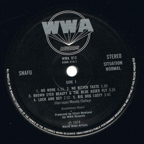 Snafu (6) : Situation Normal (LP, Album)