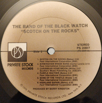 The Band Of The Black Watch : Scotch On The Rocks (LP, Album)