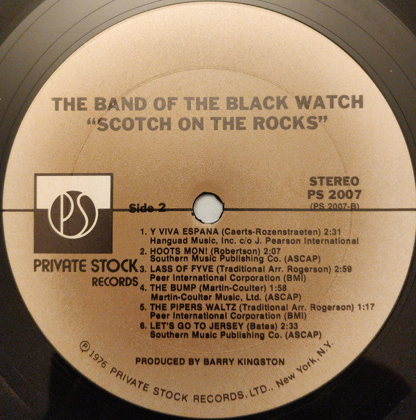 The Band Of The Black Watch : Scotch On The Rocks (LP, Album)