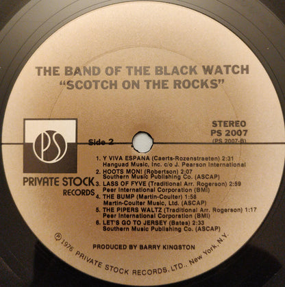 The Band Of The Black Watch : Scotch On The Rocks (LP, Album)