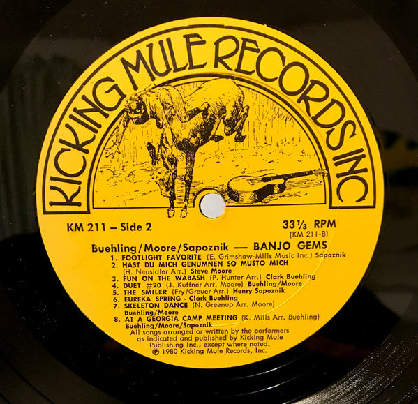 Buehling, Sapoznik, Moore : Banjo Gems: Solos, Duets, Trios (LP, Album)