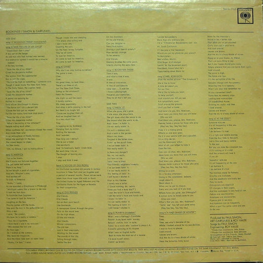 Simon & Garfunkel : Bookends (LP, Album, RE, Pit)