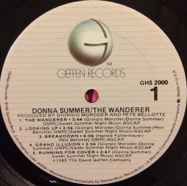 Donna Summer : The Wanderer (LP, Album, Gol)