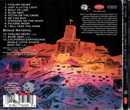 Grateful Dead* : Built To Last (HDCD, Album, RE, RM)