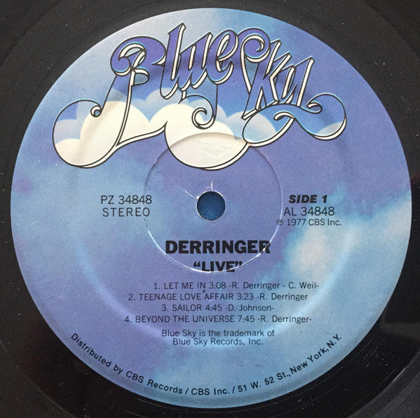 Derringer (2) : Live (LP, Album, Pit)