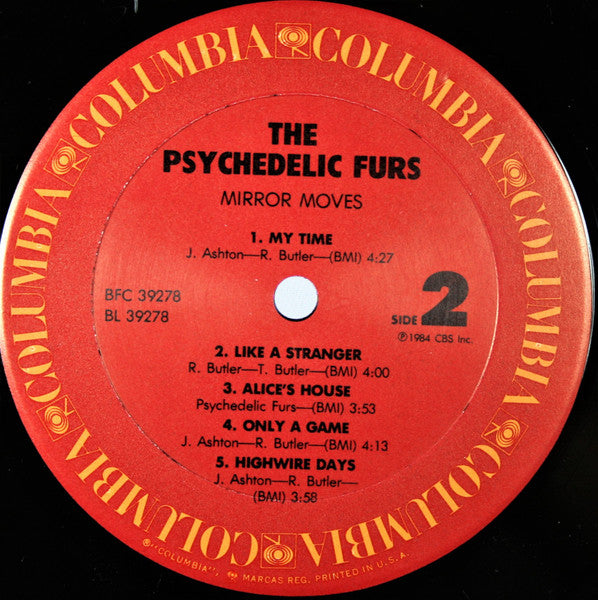 The Psychedelic Furs : Mirror Moves (LP, Album, Car)