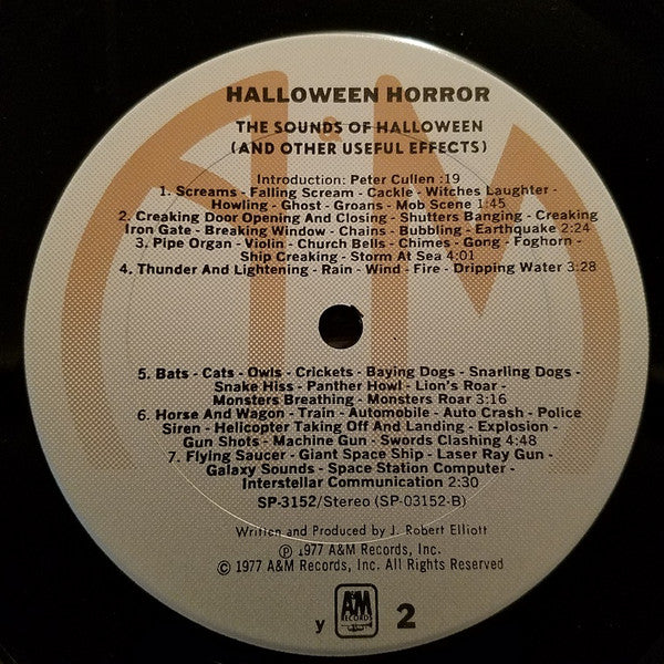 J. Robert Elliot : Halloween Horrors (LP, Album, Ter)