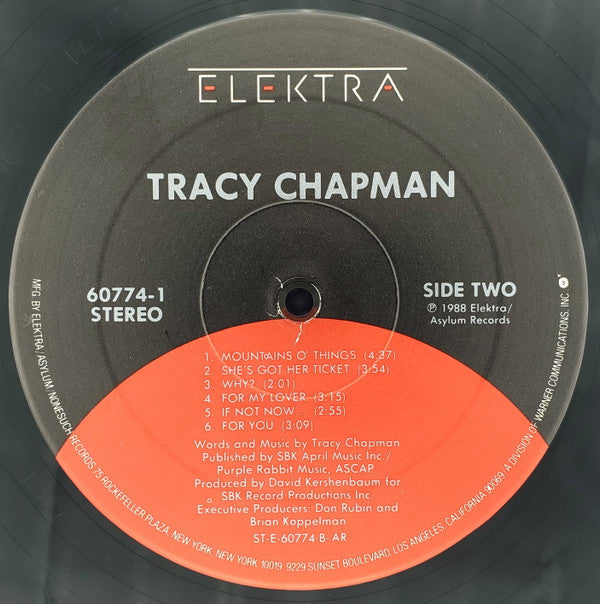 Tracy Chapman : Tracy Chapman (LP, Album, AR )