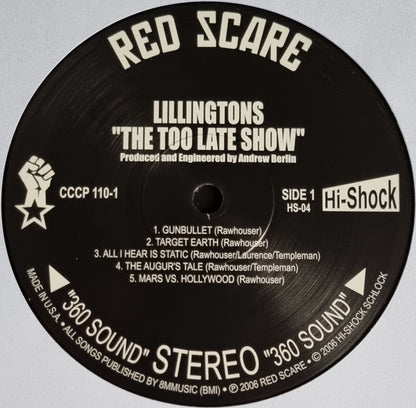 The Lillingtons : The Too Late Show (LP, Album, RE)