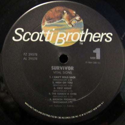 Survivor : Vital Signs (LP, Album, Car)