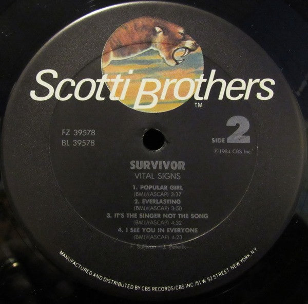 Survivor : Vital Signs (LP, Album, Car)